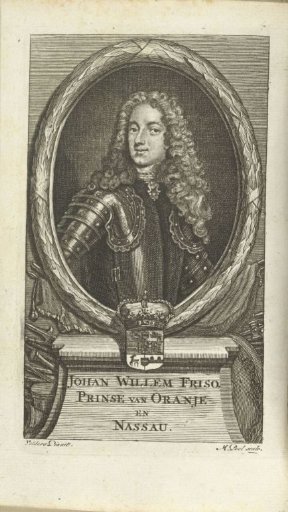 Frontispiece for J. Lamigue: The Life of His Highness Johan Willem Friso, 1716