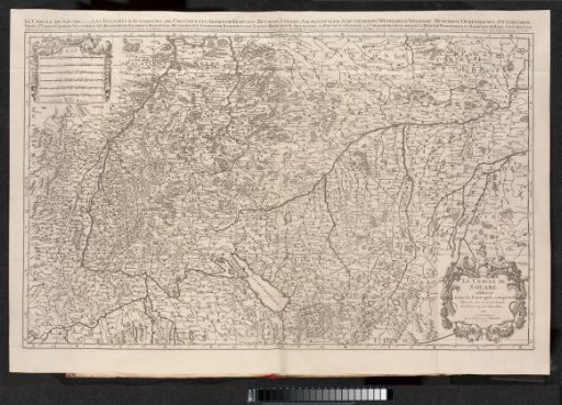 Map of Swabia, ca. 1701-1713