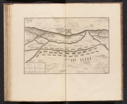 Map of the Battle of Cassano, 1705