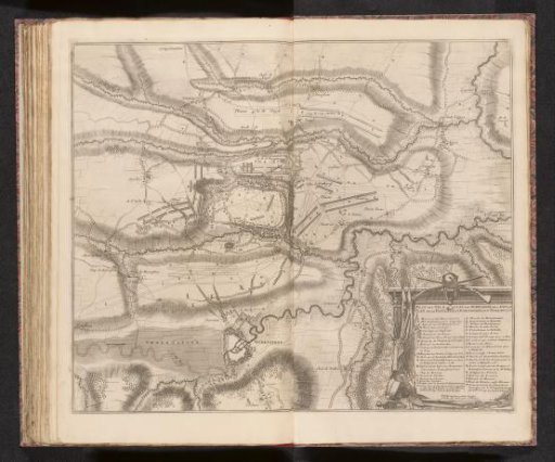 Map of the Battle of Oudenaarde, 1708