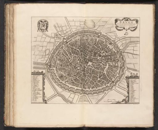 Plan of Bruges, ca. 1701-1713