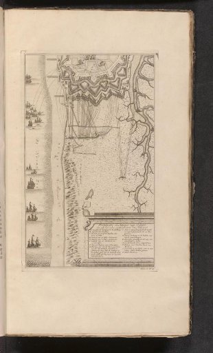 Map showing the bombardment of Ostend, 1706