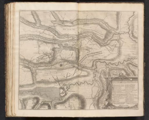 Map of the Battle of Oudenaarde, 1708