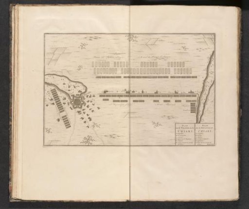 Map of the Battle of Chiari, 1701