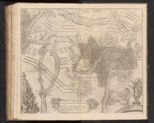 Map of the Battle of Malplaquet, 1709
