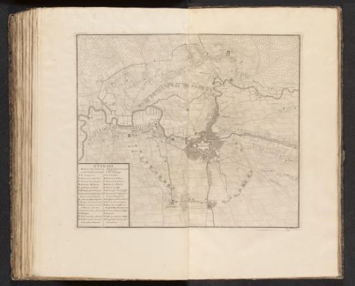 Map of the Siege of Saint-Venant, 1710