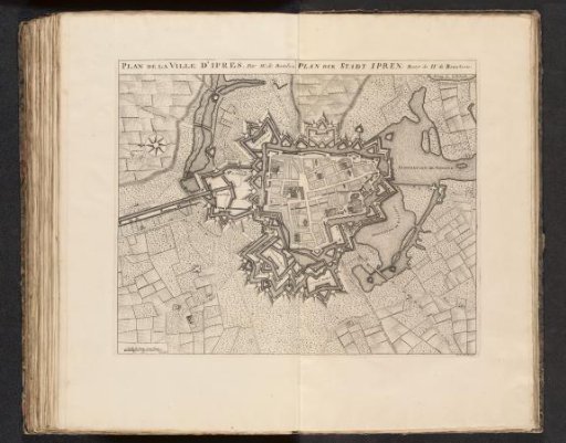 Fortress plan of Ypres, 1710
