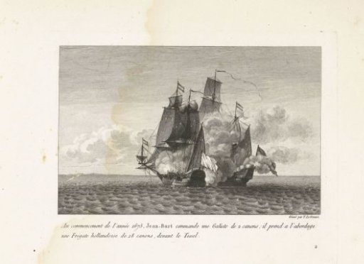 Jan Bart captures a Dutch frigate off Texel, 1675