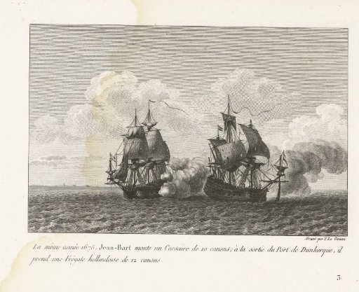 Jan Bart captures a Dutch frigate off Dunkirk, 1675