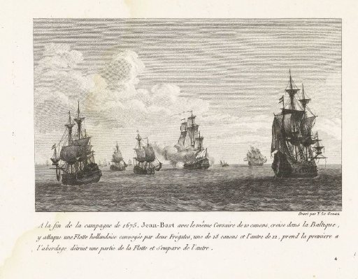 Jan Bart attacks Dutch ships in the Baltic Sea, 1675