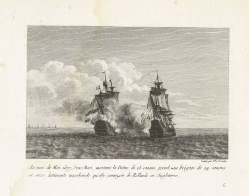 Jan Bart captures a Dutch frigate, 1677