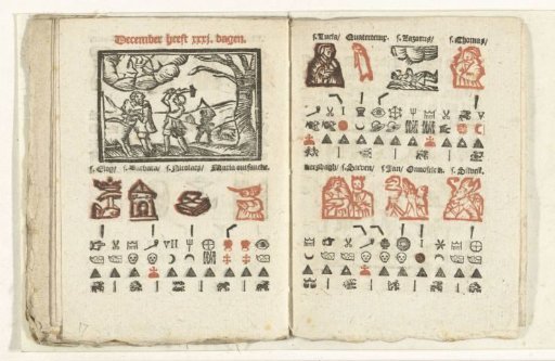 Pages with the forecast for the month of December, 1712