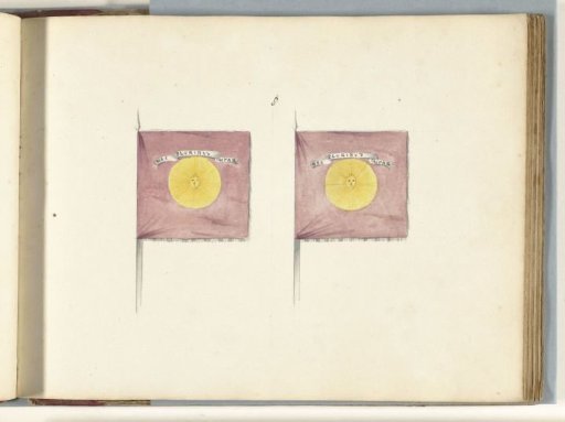 Two French standards, captured in the Battle of Oudenaarde, 1708