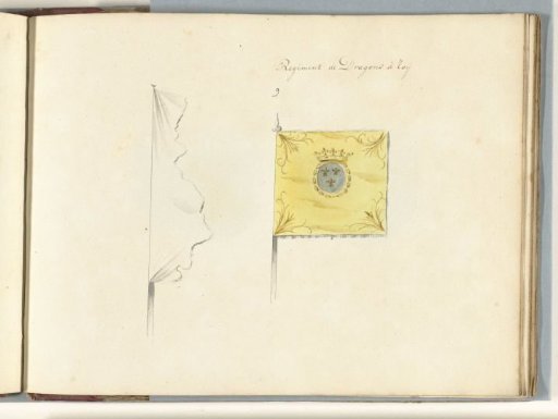 Two French standards, one in tatters, captured in the Battle of Malplaquet, 1709