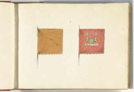 Two French flags captured in the Battle of Spierbach, 1703