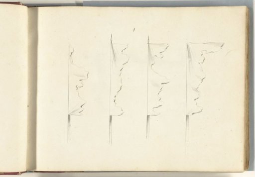 Four French flags in tatters captured in the Battle of Spierbach, 1703