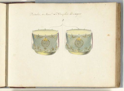 Two French drums, captured in the Battle of Oudenaarde, 1708