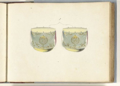Two French drums, captured in the Battle of Oudenaarde, 1708