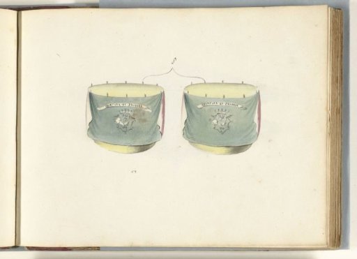Two French kettledrums, captured in the Battle of Oudenaarde, 1708