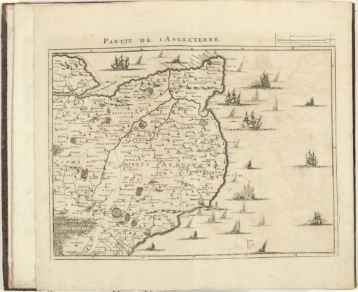 Map of South-West England, 1709