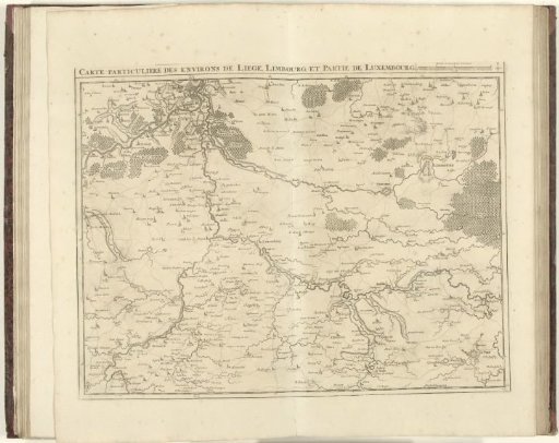 Map of the Provinces of Liège and Luxembourg, 1708