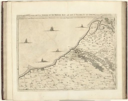 Map of the coast of Northern France with the mouths of the Somme and the Bresle, 1710