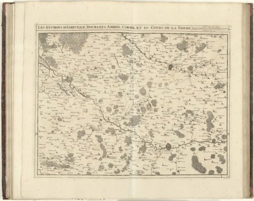 Map of Northern France with the course of the Somme, 1710
