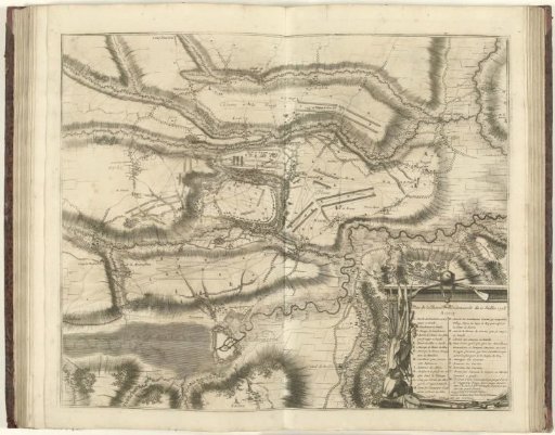 Map of the battle of Oudenaarde, 1708