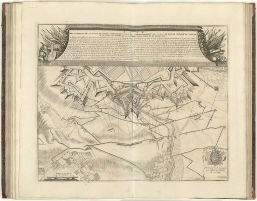Map of the siege of Lille, 1708