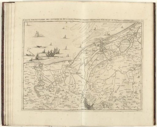 Map of the North French coast, 1707