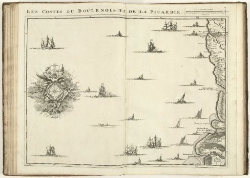 Map of the French Coast at Boulogne and Picardy, 1709
