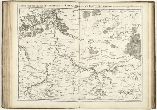 Map of the Provinces of Liège and Luxembourg, 1708