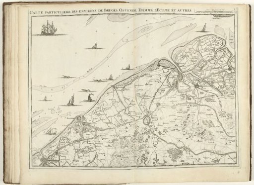 Map of West Flanders, 1707