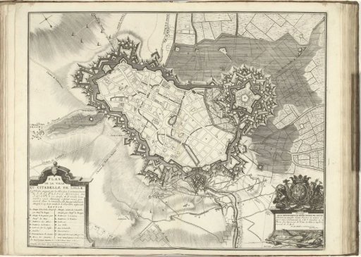 Plan of the fortifications of Lille and the citadel, 1708
