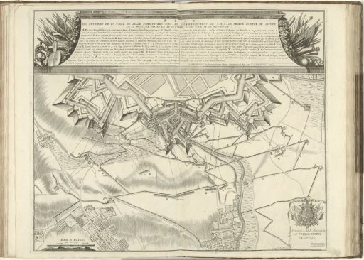 Map of the Siege of Lille, 1708