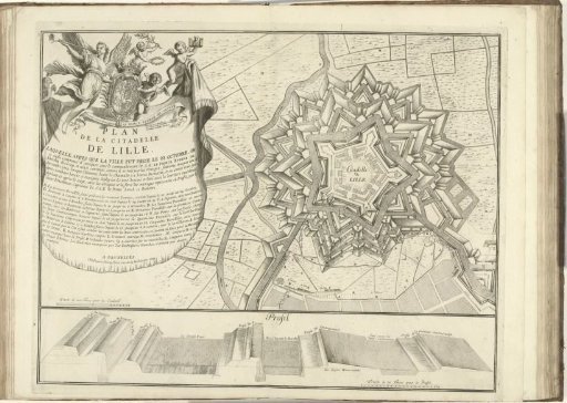 Plan of the citadel of Lille, 1708