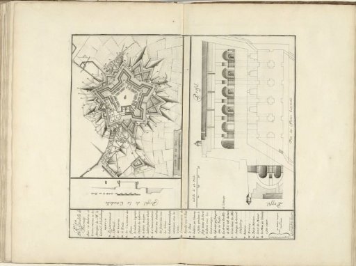 Plan and section of the citadel of Tournai, 1709