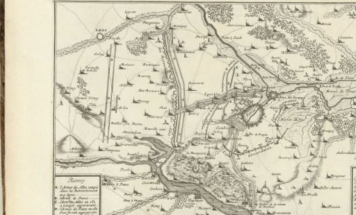 Map of the surroundings of Douai, 1710