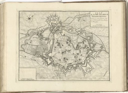 Map of Valenciennes, 1709
