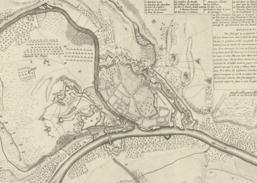 Map of Namur, 1709