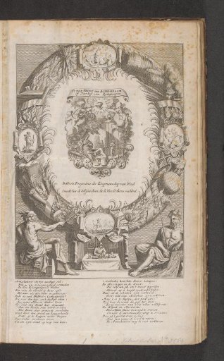 Title page with the Action Stall or the Courtyard of Quinquenpoix, 1720