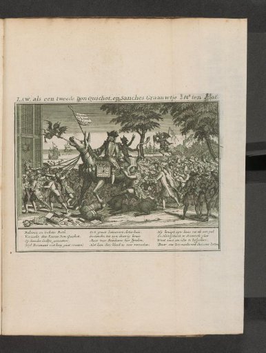John Law on the Donkey of Sancho Panza, 1720