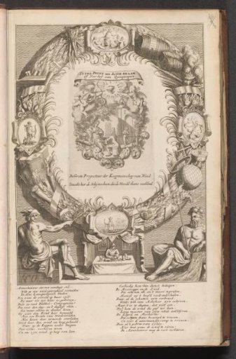 Title Page with the Action Stall or the Forecourt of Quinquenpoix, 1720