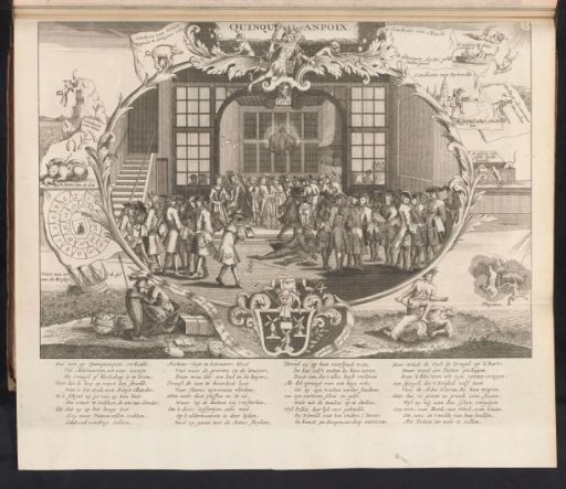 The Quincampoix Coffee House in Amsterdam, 1720