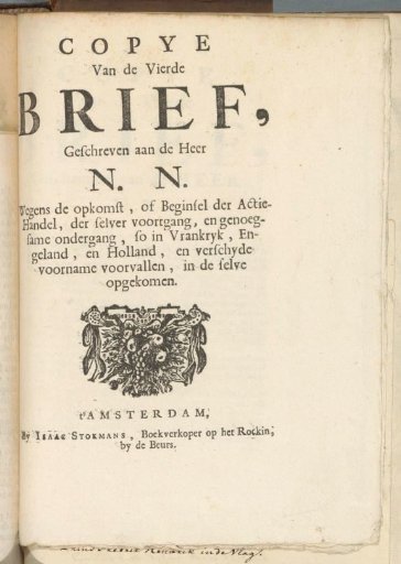 Letter Demonstrating the Fraud of the Newly Founded Companies, 1720