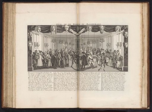 Ball, or the World in Masquerade, 1720
