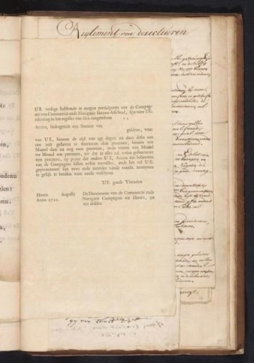 Proof of Participation in a Company in Hoorn, 1720