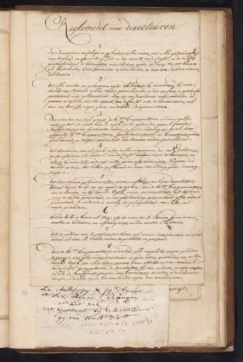 Regulations for the Directors of a Company in Hoorn, 1720