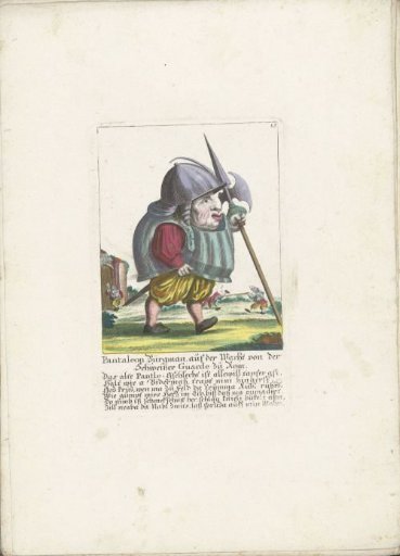 The little man Pantaleon Bürgman of the Swiss Guard in Rome, ca. 1710