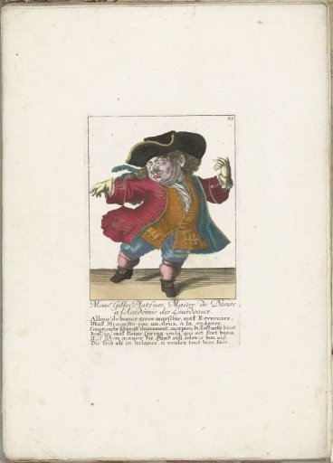 The little man Gilles Platfues as a French dancing master, ca. 1710